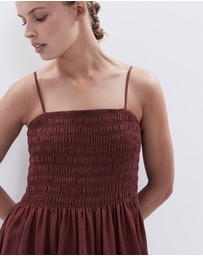 UNISON - Ramie Shirred Dress