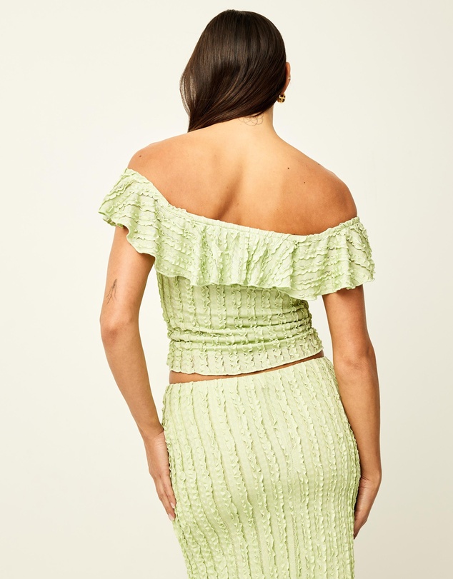Dazie - Dainty Ruffle Off The Shoulder Top
