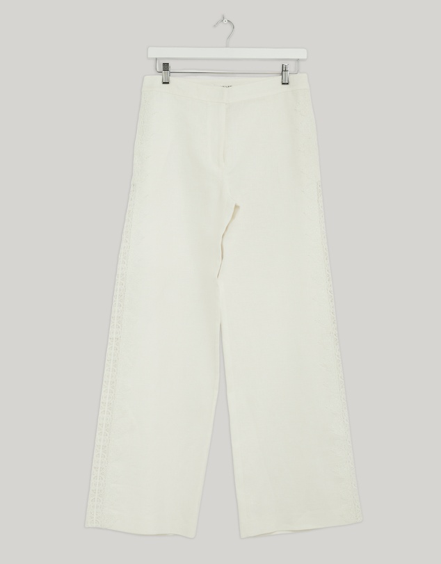 Revibe - Repaired Shona Joy Toile Lace Wide Leg Pants - AU 8