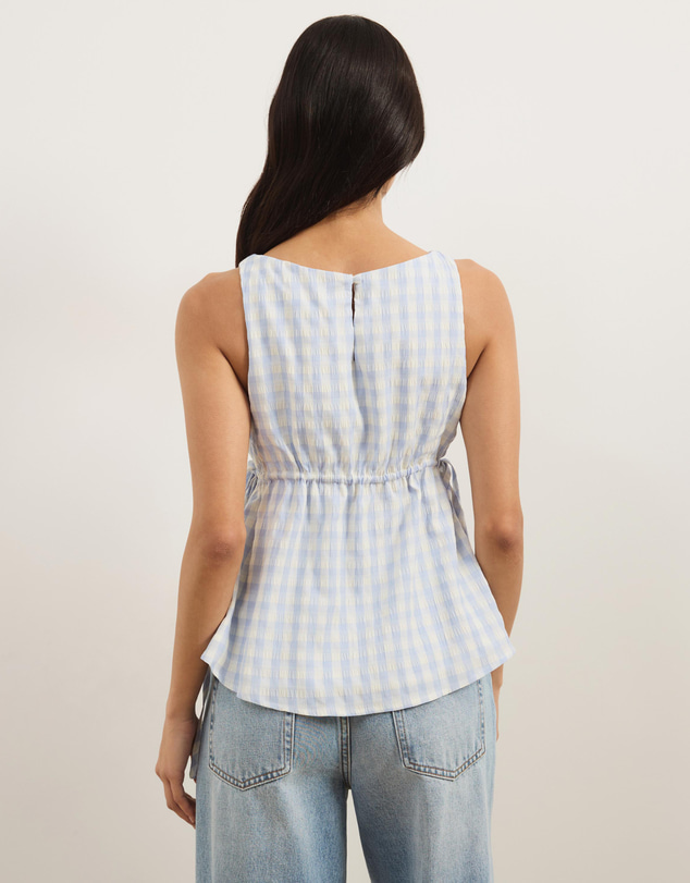 Atmos&Here - Greta Gingham Peplum Top