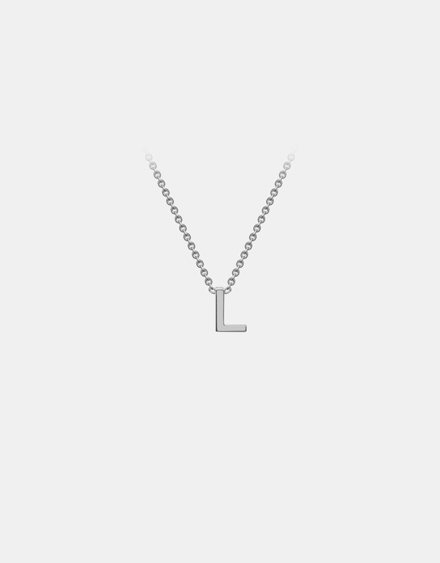 Zoe Olivia - 9K White Gold Initial L Necklace