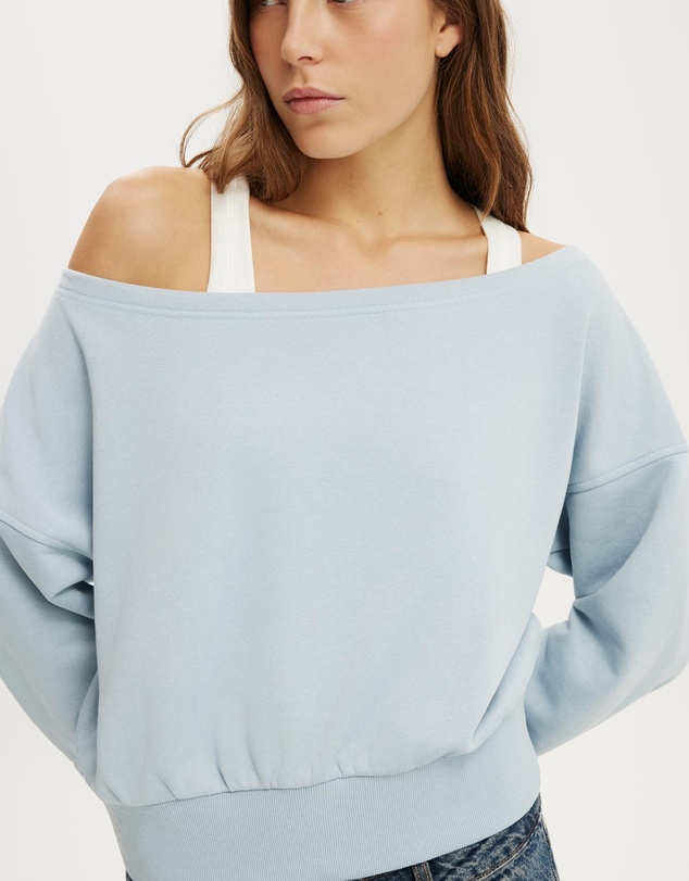 Cotton On - Relaxed Off Shoulder Sweatshirt