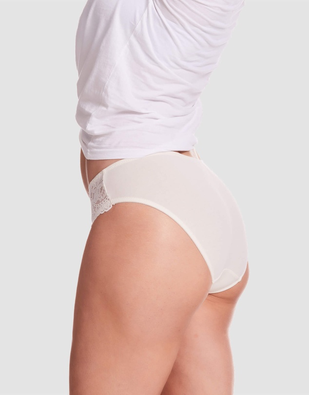 Kayser - 2 Pack Daily Essentials Stretch Lace & Cotton Hi Cut Brief (219)