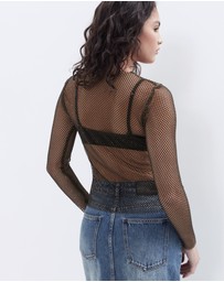 UNISON - Metallic Mesh Top