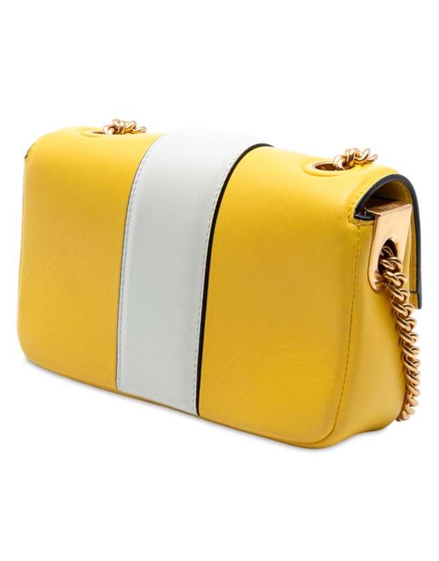 Pre-Loved by Azura Reborn - Pre-Loved Mini Bicolor Nappa Apolo Chain Baguette Shoulder Bag