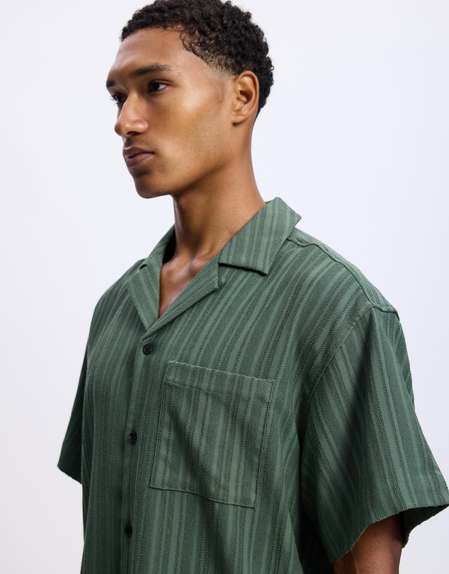 Scotch & Soda - Tonal-Striped Short-Sleeved Shirt