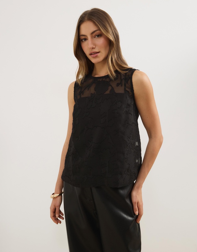 Atmos&Here - Lilah Sheer Top With Removable Cami