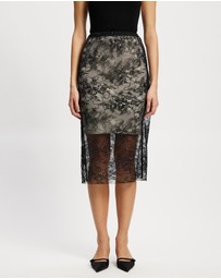 Lindsay Nicholas New York - Sheer Lace Skirt with Underskirt