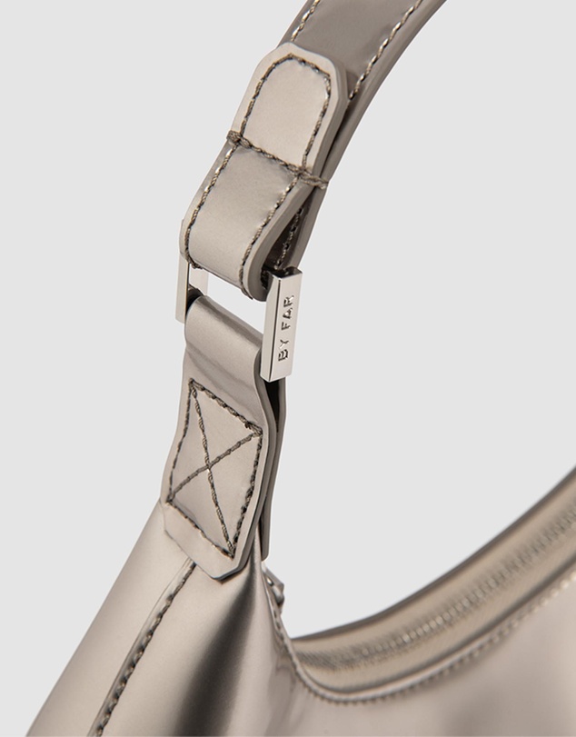 By Far - Amberette Metallic Leather Bag