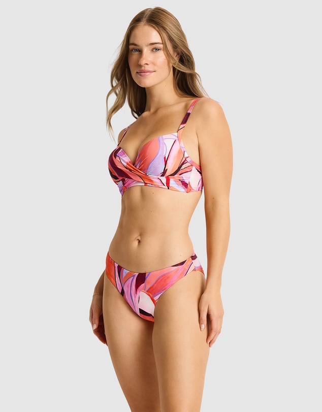 Sea Level Australia - Neon Wave Cross Front Moulded Underwire Bra