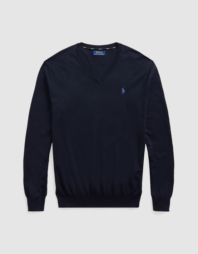 Polo Ralph Lauren - Slim Fit Cotton V-Neck Sweater