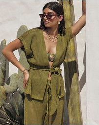 Arms Of Eve - Sardinia Wrap Top - Pistachio