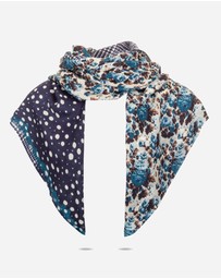 Ozwear Connection Uggs - Ugg 100% Australian Merino Wool Scarf Purplish Blue and Check