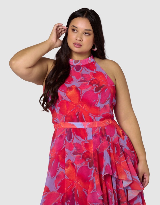 Pink Dusk by Curve Project - Kiss Kiss Maxi Dress