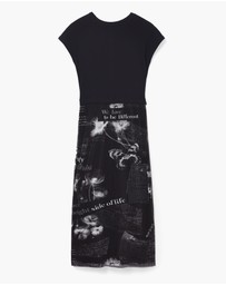 Desigual - Midi dress with text