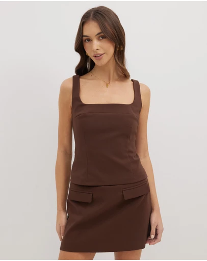 Dazie - Bossy Babe Scoop Neck Top