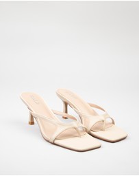 RAID - Briar kitten heeled mules in Off White