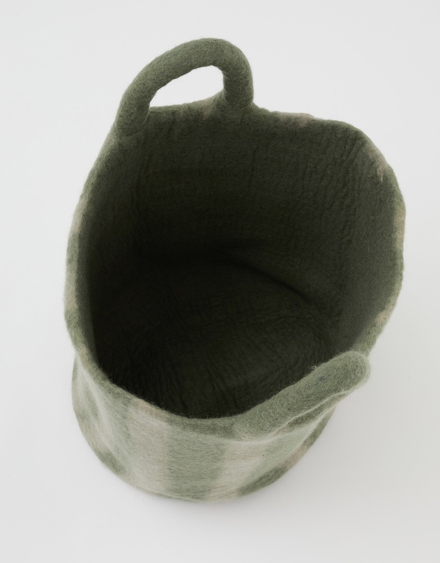 Phile - Toy Basket in Green Stripe - Large
