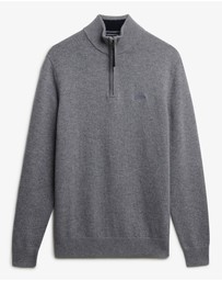 Superdry - Wool Blend Half Zip Slim Fit Jumper