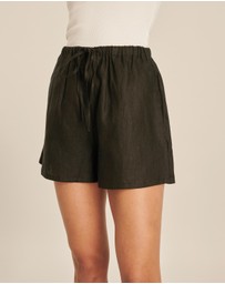 AERE - Bronte Linen Shorts
