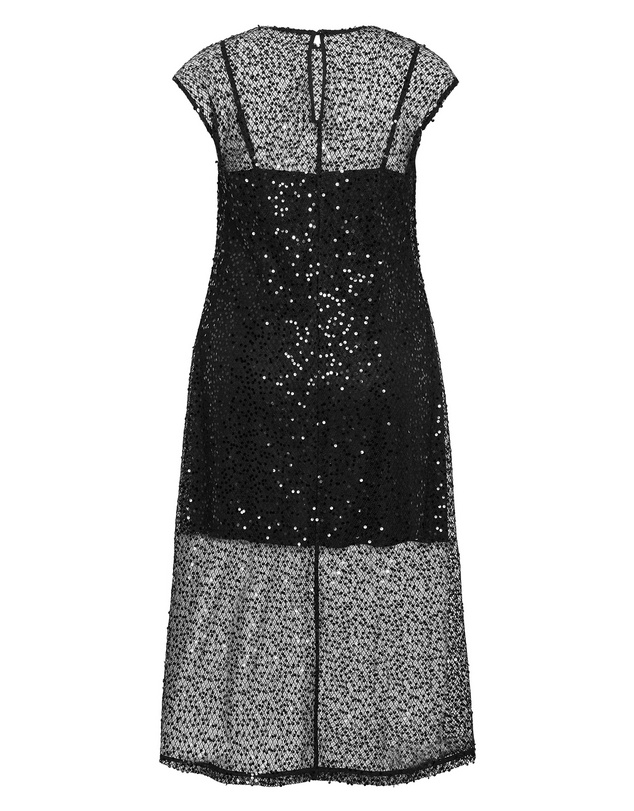 City Chic - Plus size Stardust Sequin Midi Dress - black