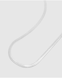 Nialaya Jewellery - Snake Chain Necklace in Silver