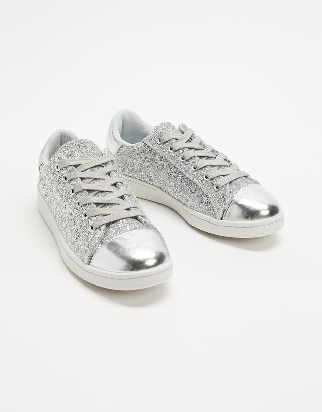 Holster - Starlite Vegan Glitter Sneaker - Silver - Women's