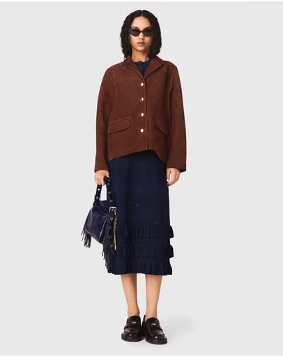 Maje - Vuede Leather Blazer