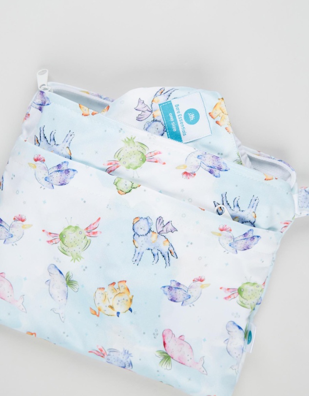 itti bitti - Bare Essentials One Size Fits Most Reusable Cloth Nappy & Wetbag