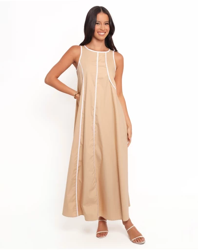 Petal & Pup - Peppa Maxi Dress - Beige/White