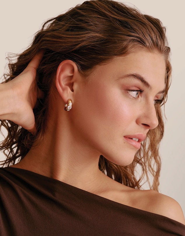THOMAS SABO - THOMAS SABO Hoop Earrings with Zirconia Stones Gold