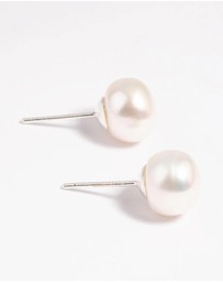Lovisa - Sterling Silver Freshwater Pearl 10mm Stud Earrings