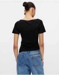 Minima Esenciales - Eliana Draped T-Shirt