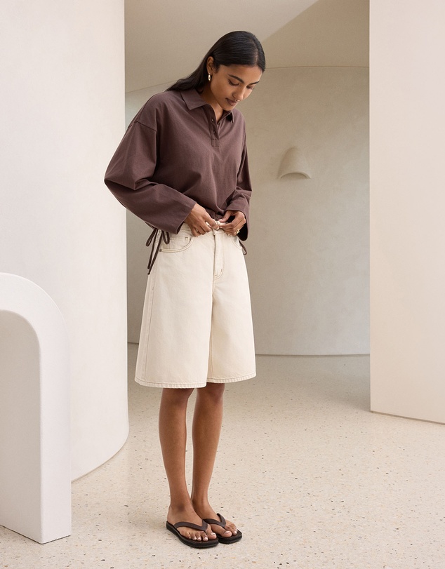 Ceres Life - Elke Collared Tie Top