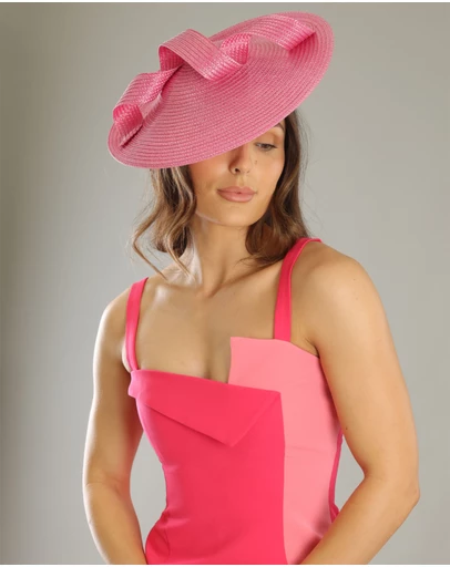 Morgan & Taylor - Trisha Fascinator in Hot Pink