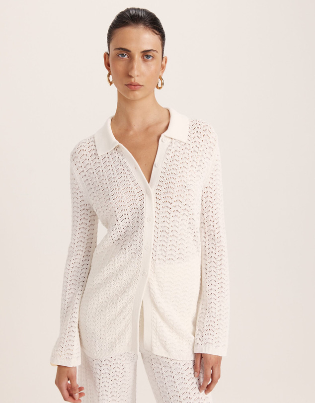 SABA - Prue Cotton Crochet Shirt