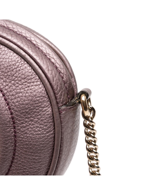 Pre-Loved by Azura Reborn - Pre-Loved Mini Metallic Pebbled Calfskin Soho Chain Crossbody