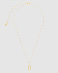 Wanderlust + Co - Alphabet Bubble Pendant Necklace - Letter B
