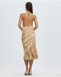 Third Form - Twist Through Bias Halter Midi