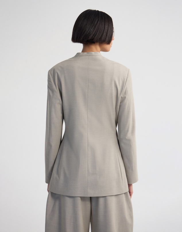 Oxford - Carlie Wool Blend Collarless Blazer