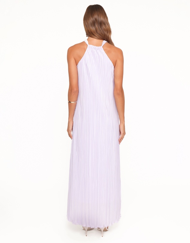 Petal & Pup - Melody Plisse Halter Maxi Dress - Lavender
