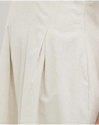 Calli - Gordon Pintuck Linen Blend Dress