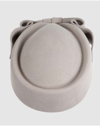 Max Alexander - Felt Grey Pillbox Hat