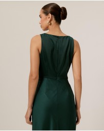 Tussah - Isabel Draped Satin Maxi Dress