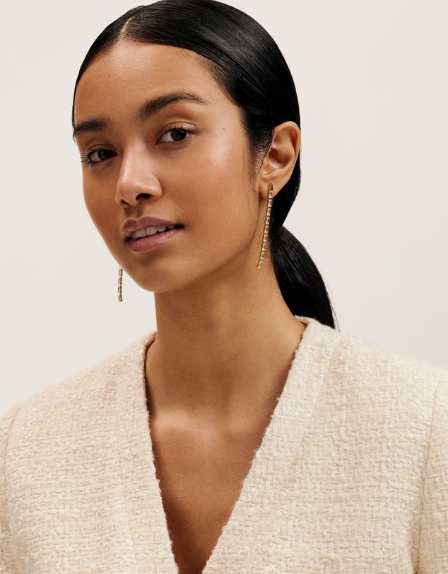 Ted Baker - Isalie Crystal Baguette Slinky Drop Earrings
