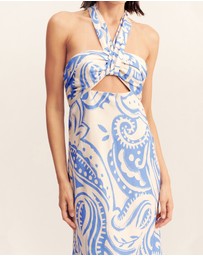 Shona Joy - Francis Ruched Halter Maxi Dress