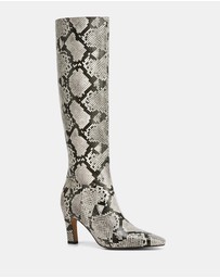 Wittner - Louella Embossed Leather Knee High Boots