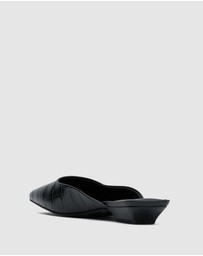 Nakedvice - The Nolan Black Croc Embossed Mule