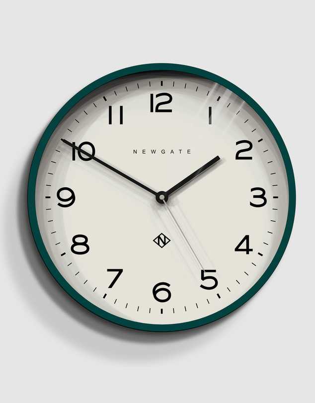 Newgate - Newgate Number Three Echo Wall Clock Green