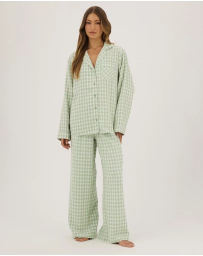 Atmos&Here - Ava Gingham Long PJ Set
